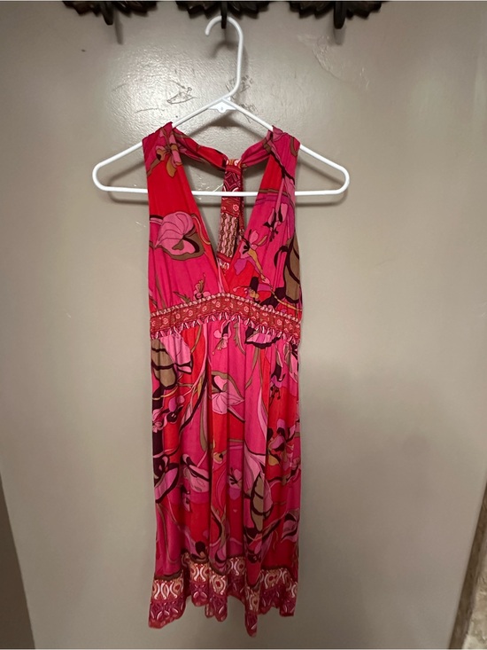 Hale Bob Dresses & Skirts - HALE BOB Womens Midi Dress Racerback Silk V-neck Colorful Sz XS Sleeveless.